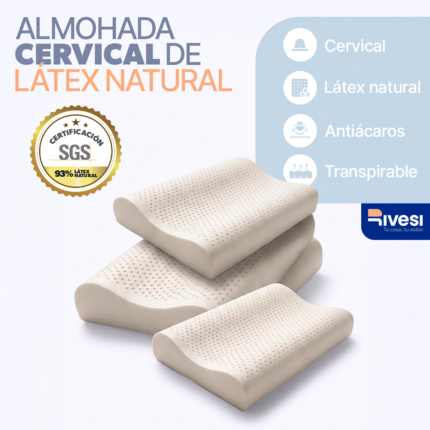 Almohada Rivesi Home de latex Natural Cervical