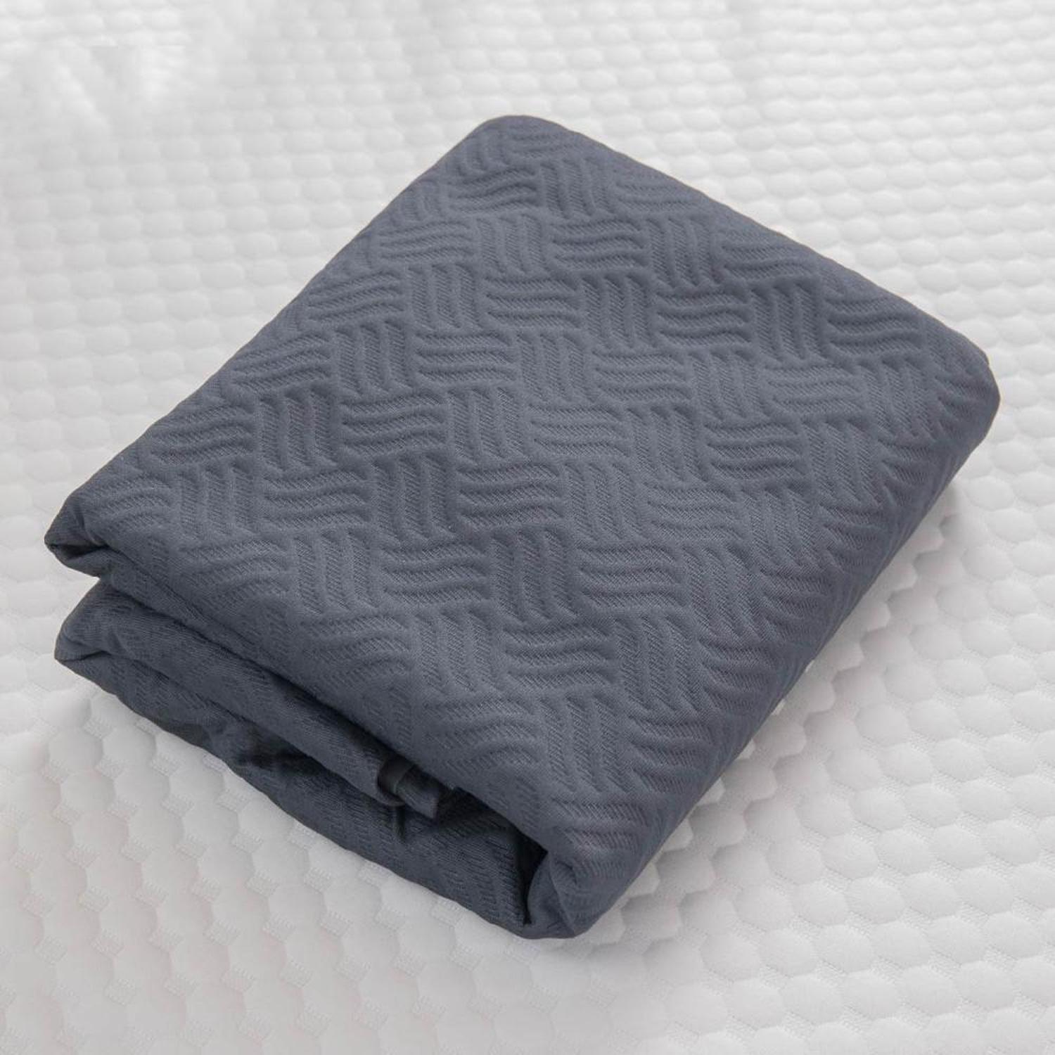 Protector de Colchón Impermeable King Gris - Tela Punto Antialérgico - Rivesi Home