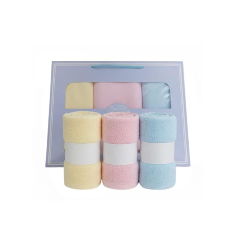 Pack x3 Toallas Faciales para Bebé de Bambú - Antibacterianas y Hipoalergénicas (Tecnología Látex)